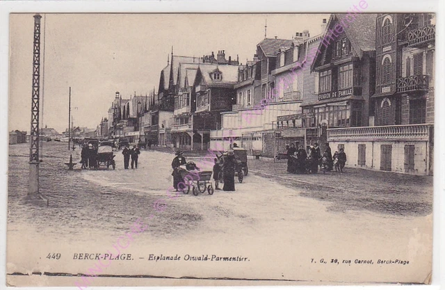 CPA 62600 Berck Beach Esplanade Oswald Parmentier Animation