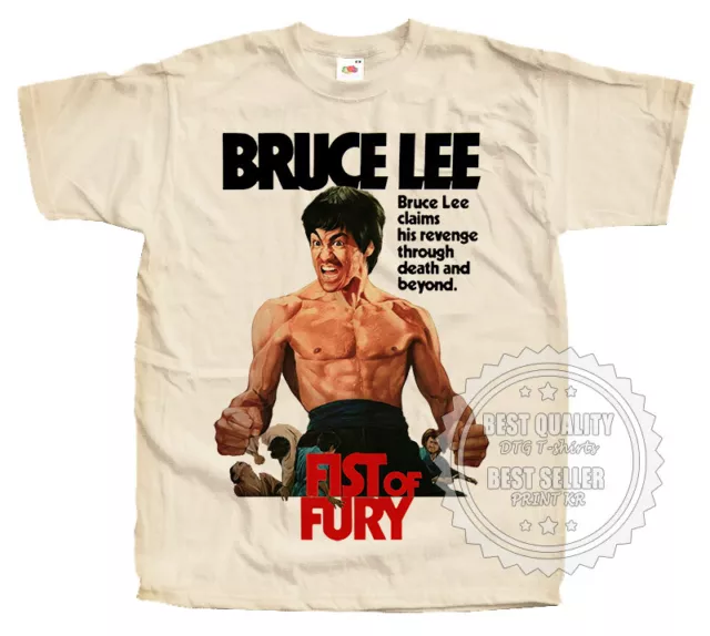 Bruce Lee Fist of Fury T SHIRT Tee V2 Poster Natural Vintage all sizes S to 5XL