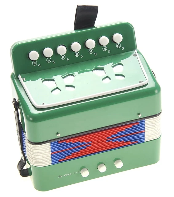 Bisontec Children's Musical Instrument Accordion (Green) PS130 Green