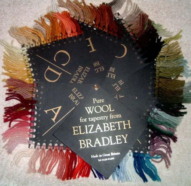 Tarjetas de color tapiz de lana de hilo real de Elizabeth Bradley