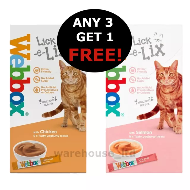 Webbox Cats Delight Lick-E-Lix with Chicken Tasty Yoghurty Treat Sachets