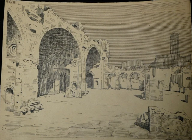 HENRI LAFFILLEE DESSIN Original Signe Figure Symbolique Du Dieu Assour