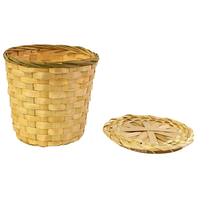 Mini Poubelle Avec Couvercle Mobestech - 20x15cm - Bureau, Salle De Bain, Table (Jaune)