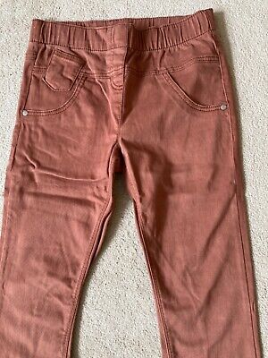 Girls age 11 jeggings Next brown jeans elastic waist trousers