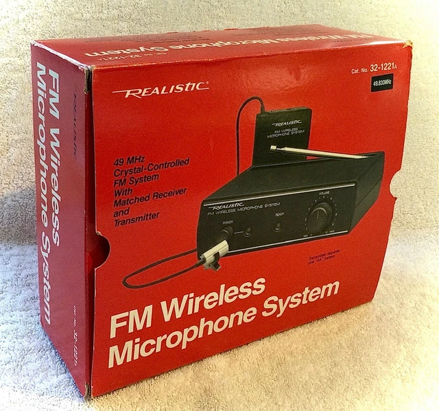 REALISTIC RADIO SHACK 321221 FM WIRELESS MICROPHONE & RECVR SYSTEM