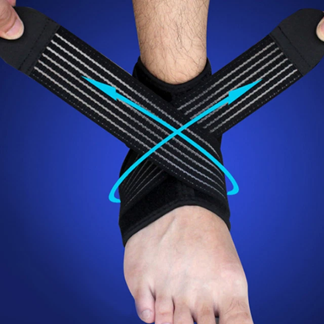 ANKLE BRACE BURSITIS Tendonitis Achilles Tendon Strap Braces XL BLACK