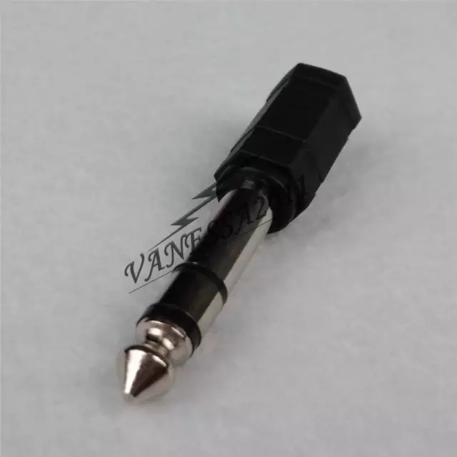 1Pc 1/4" 6.35mm Stereo Male to 3.5mm Stereo Female Jack Adapter Plug