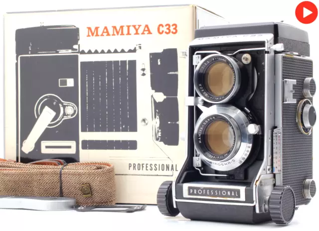 Probado [N MINT+ en caja] Cámara de película Mamiya C33 Pro TLR 6x6 105 mm...