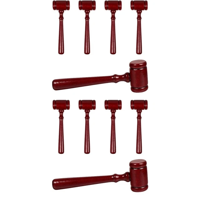 10 Pcs Judge Gavel Costume Hammer Justice Accessories Blocks