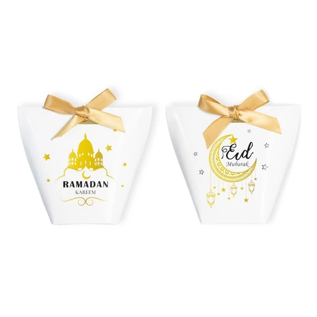20x Eid Mubarak-Candy Box Ramadan-Kareem Gift Packaging Box Muslim-Party Supply