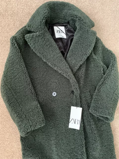 Green teddy shop coat zara