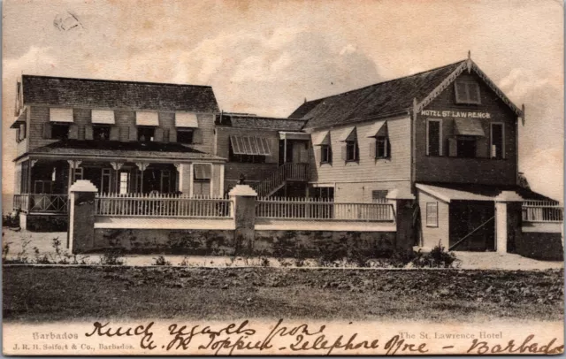 Barbados The St Lawrence Hotel Vintage Postcard C049