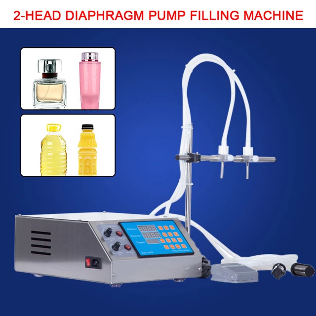 0-60ml/s 4L Double-head Liquid Filling Machine Electric  Oil Bottle Filler Pump