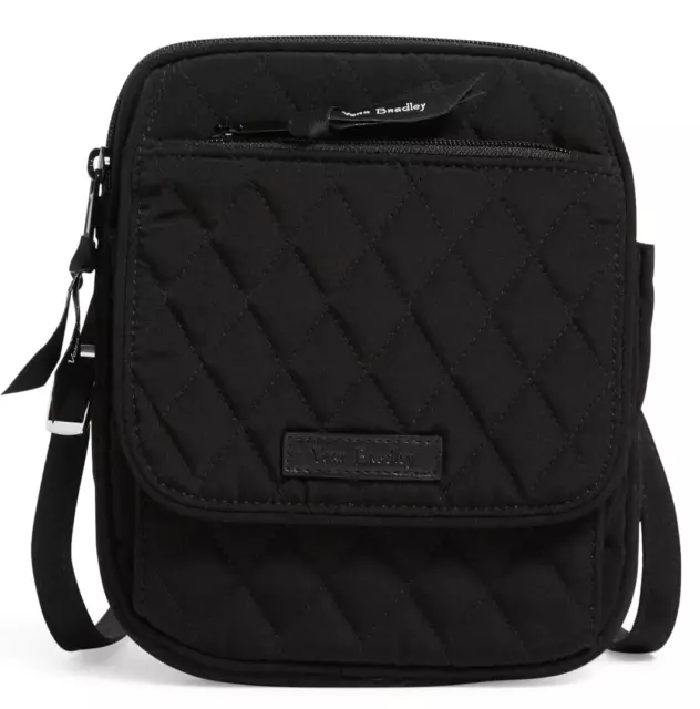 Vera Bradley RFID Mini Hipster Crossbody Classic Black Microfiber NWT