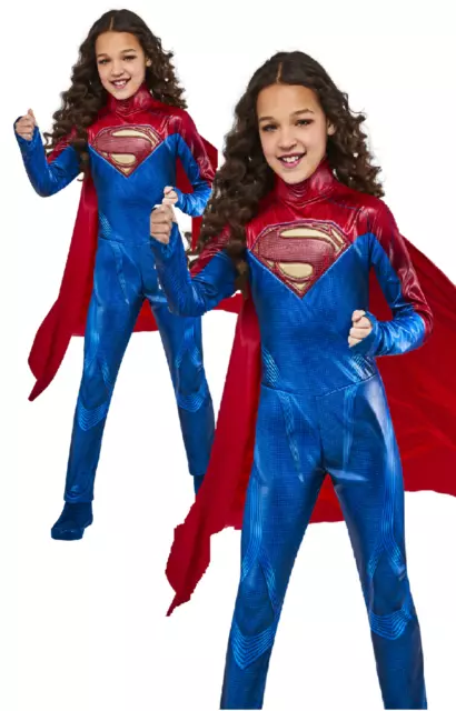 Filles Supergirl Costume TV Livre Jour Enfants Déguisement Super Héro Costume