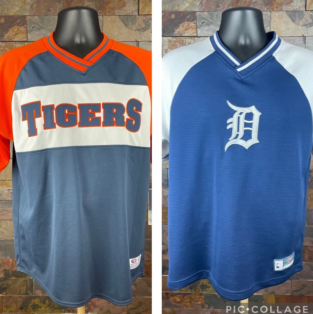 Detroit Tigers Jersey Shirt Blue Orange White Embroidered Sz Medium (lot of 2) Detroit Tigers Jersey Shirt Blue Orange White Embroidered Sz Medium (lot of 2)