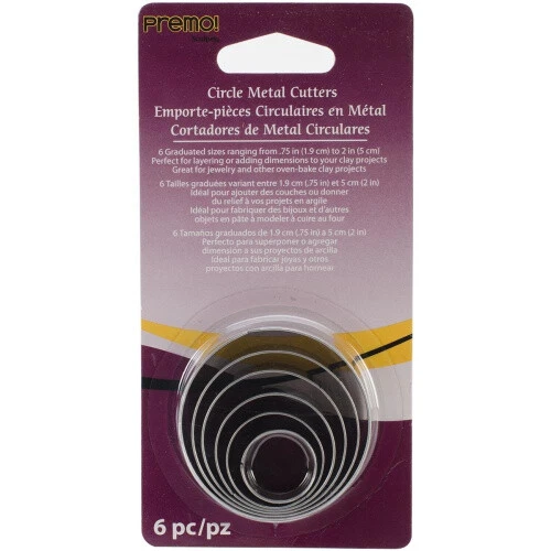 (Circle) - Polyform Premo Graduated Cutter Circle 6pc. Sculpey Premo. Best Price
