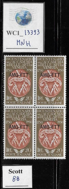 WC1_13393. ITALY:TRIESTE FTT. Block of 1950 VENICE ART ACADEMY. Scott 88. MNH