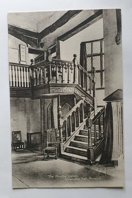 Unposted Jarrolds' Postcard - The Minstrel Gallery, Strangers Hall, Norwich #B