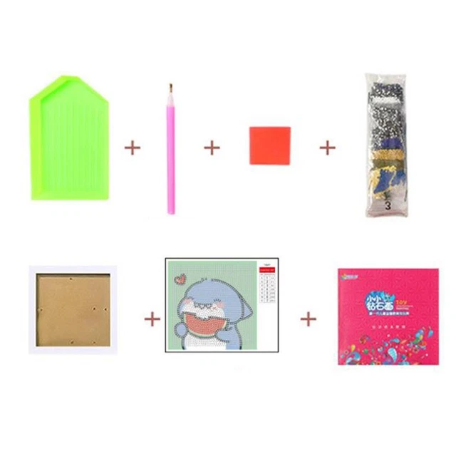 Exquisite Cartoon Tier Diamant Zeichnungsset zum Selbermachen Handwerk für Wohn