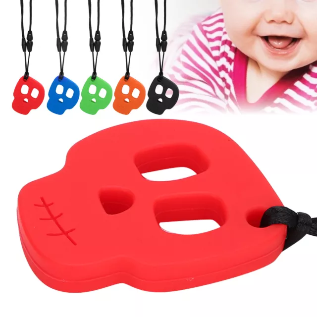 Silicone Baby Teether Pendant Safe Soothing Infant Chewing Teething Necklace GHB