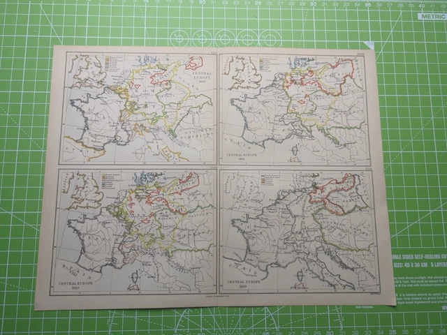 1882 Central Europe In 1660 1780 1801 1810 Map - Weller