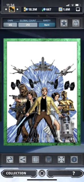 Topps Star Wars Digital Card Trader Green Evolution Comic Insert Award