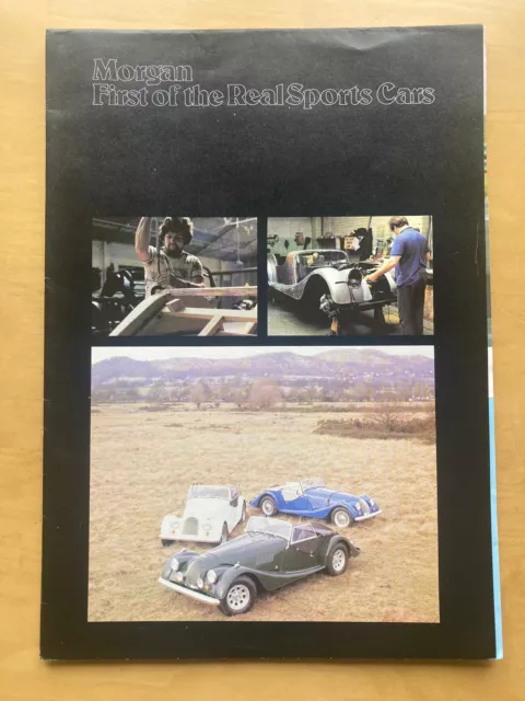Vintage Morgan 1980 First Of the Real Sports Cars Poster Brochure + Price List.
