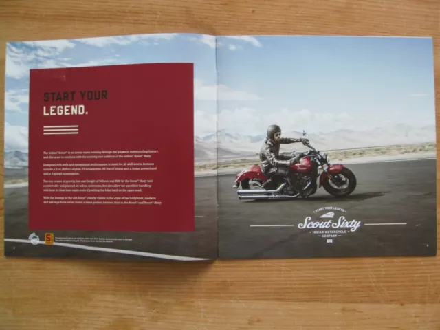 Indian Scout & Scout Sixty Motorcycles UK Verkaufsbroschüre (2016). 2