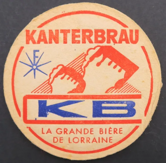 Sous-bock épais BIÈRE KANTERBRAU KB Grande bière de Lorraine beermat coaster 17