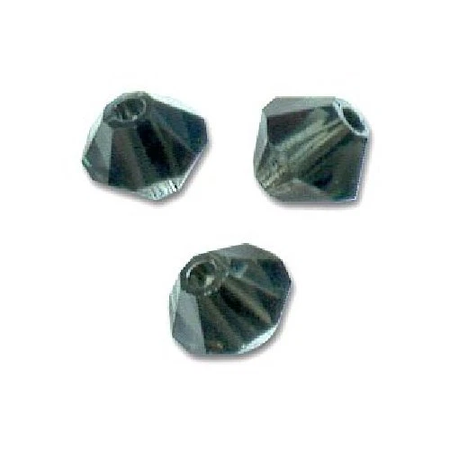 20 Perles Toupies 4mm Cristal Swarovski - MORION SATIN