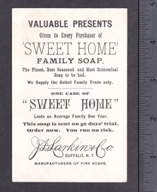 Chester A. Arthur - 1885 - H603 J.D. Larkin & Co Sweet Home Soap Presidents Card 3
