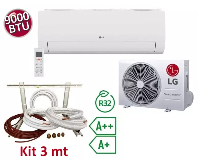 Climatiseur mono split LG LIBERO 9000 btu 2,5 kW A++ A+ + kit d'installation 3