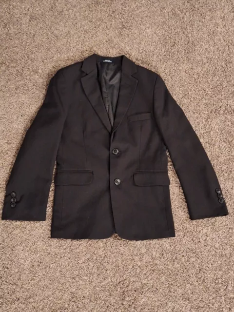 Boys CHAPS Blazer Dress Suit Jacket Size 10 Reg Black 2-Button