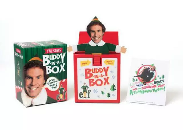 Elf Talking Buddy-In-A-Box: "Does Somebody Need a Hug?" by Running Press, NEW Bo