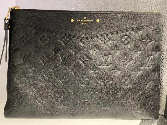 Auth Louis Vuitton Monogram Empreinte Daily Pouch M62937 Women's Clutch Bag  Rose