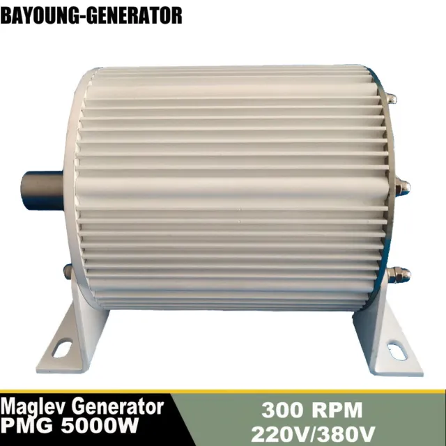 Generador de imán permanente 3000W 220V 380V 300RPM turbina de agua eólica hágalo usted mismo