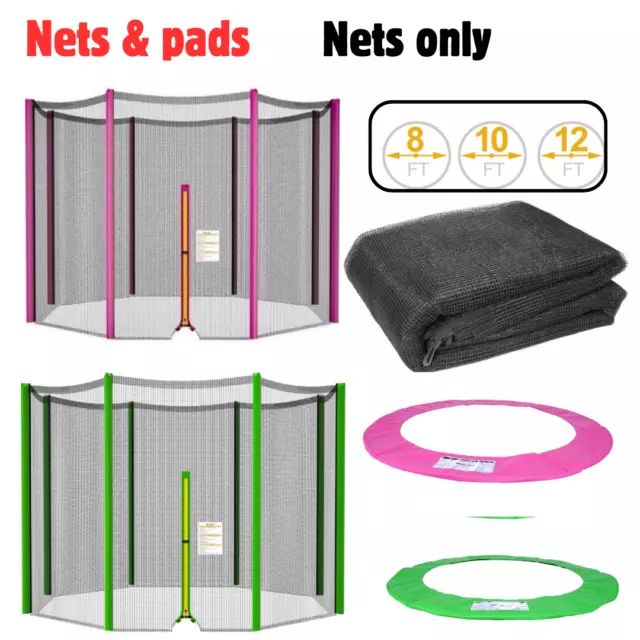 Trampoline Safety Net Replacement Spring Cover Padding Surround Pad Ladder