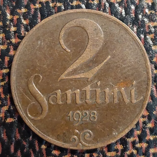 1928 Latvia 2 santimi coin COMB.SHIPPING