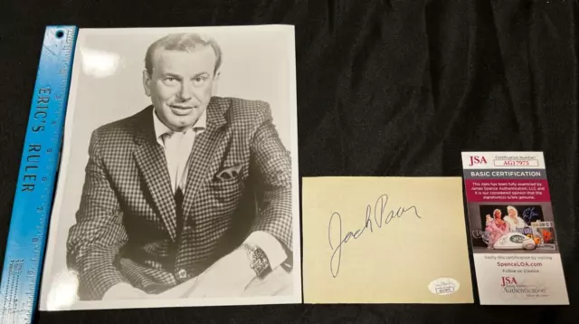 Jack Paar actor hand signed autographed 3x5" Index Card JSA COA AA 11923