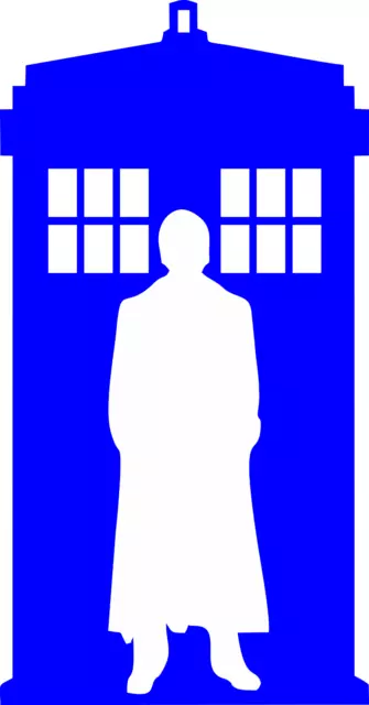 Doctor Who Tardis - Blue Vinyl Decal - Weeping Angel, Time Lord, the doctor