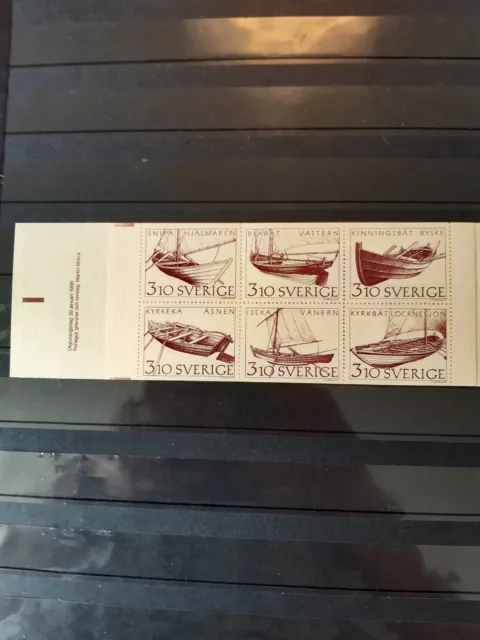 Briefmarken ,Schweden, 1988 ,1467-1472, Markenheft 128 , Boote ,postfrisch