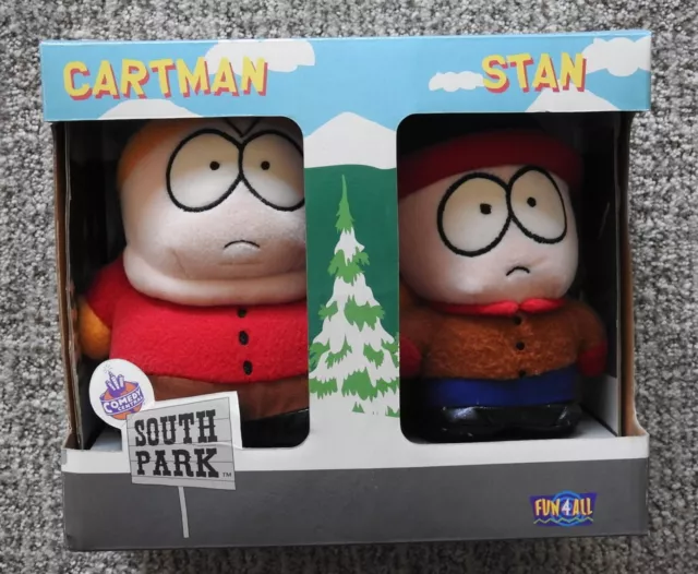 New South Park 1998 Boxed Cartman & Stan 6" Plush set Fun4All