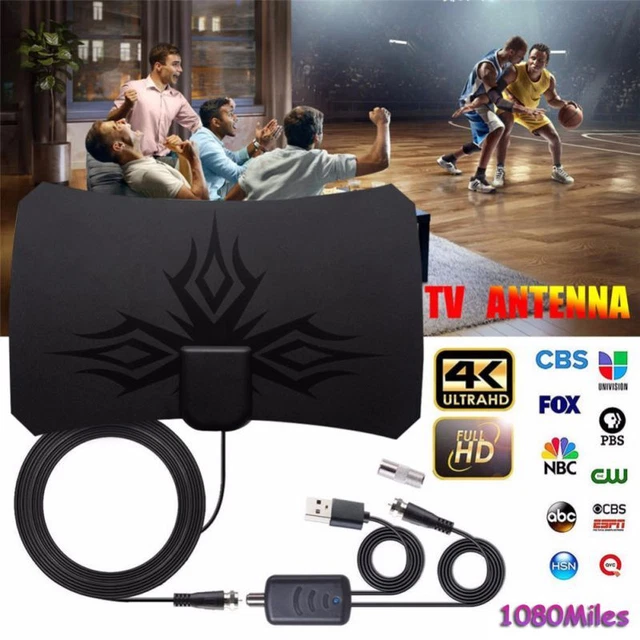 1080 Miles Range TV Antenna Digital HD Antena Indoor HDTV 1080P 4K 13ft Cable AU