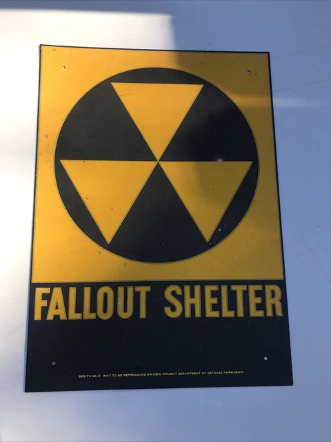Fallout Shelter Original Galvenized Metal Sign