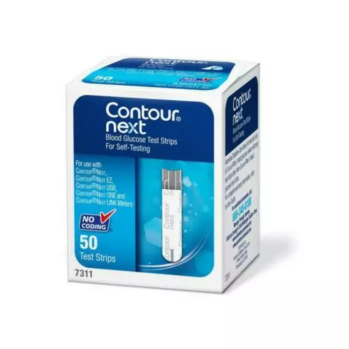 Bayer Contour Next/XT Blood Glucose Diabetic Testing Test Strips - Box of 50