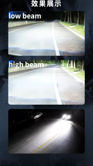 Car LED HeadLights 12 Sides 360° Illumination H7 H11 H4 High Low Beam Integrated 3