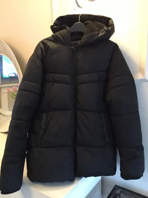 Hugo Boss Boys Black Padded Puffer Coat Hooded Aged 16 Years