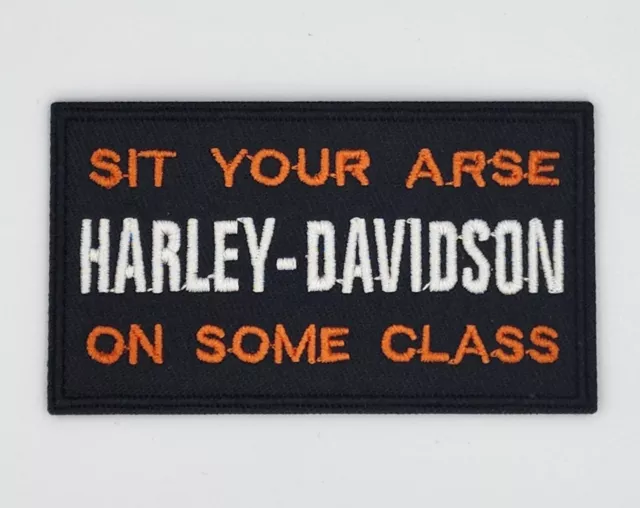 Harley ass class VEST BIKER PATCH IRON SEW ON JACKET MOTORCYCLE