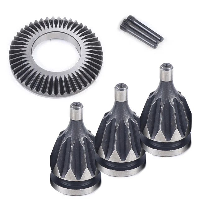 4-Piece Industrial 3-Jaw Chuck Bevel Gear Scroll Pinion Set High-Quality